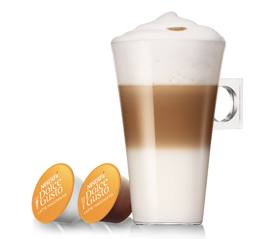 Ein Glas Latte Macchiato